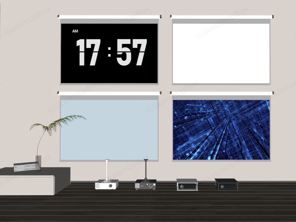 Projectors And Screens sketchup model preview - SketchupBox