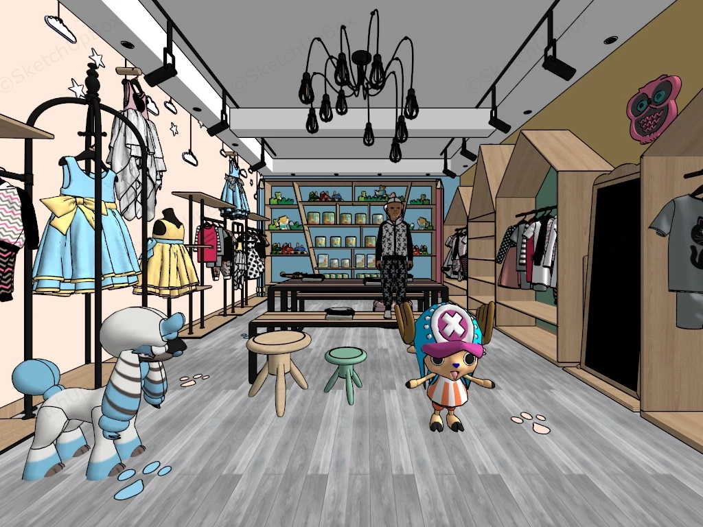 Children Clothing Store sketchup model preview - SketchupBox