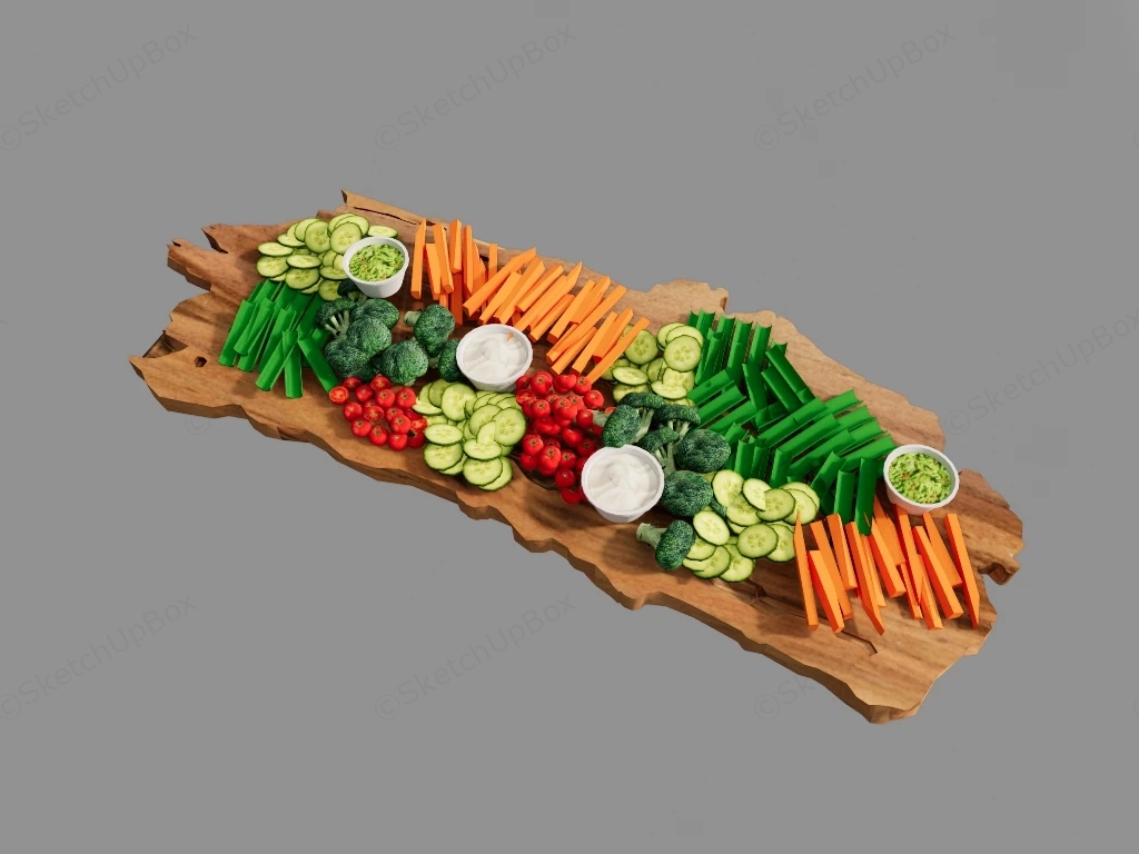 Summer Vegetable Dip sketchup model preview - SketchupBox