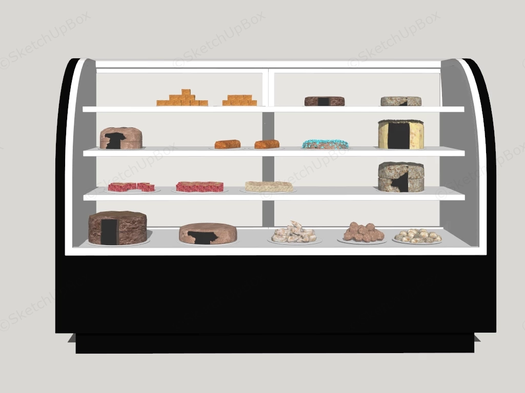 Cake Display Cabinet sketchup model preview - SketchupBox