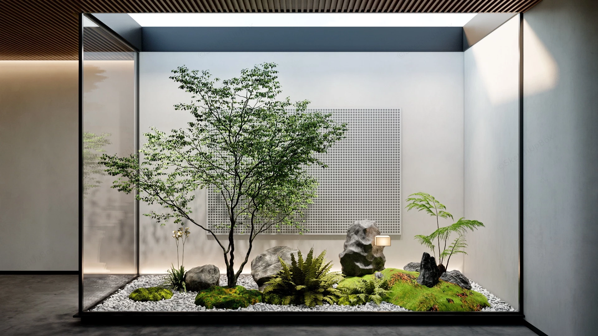 Indoor Garden Design sketchup model preview - SketchupBox