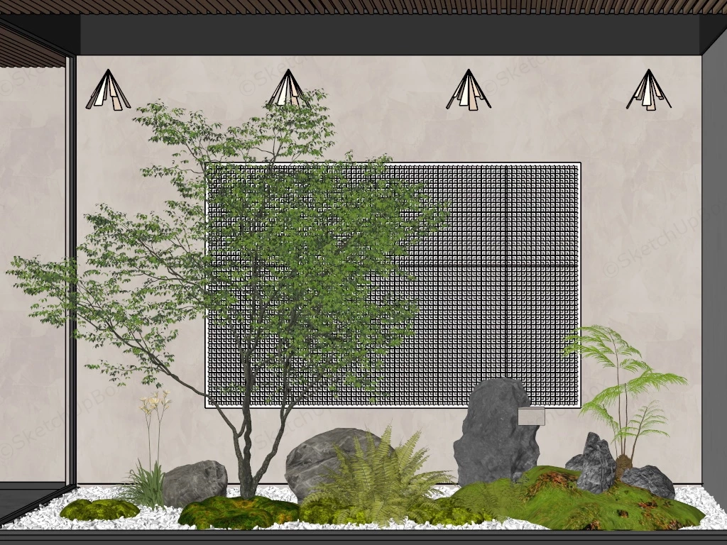 Indoor Garden Design sketchup model preview - SketchupBox