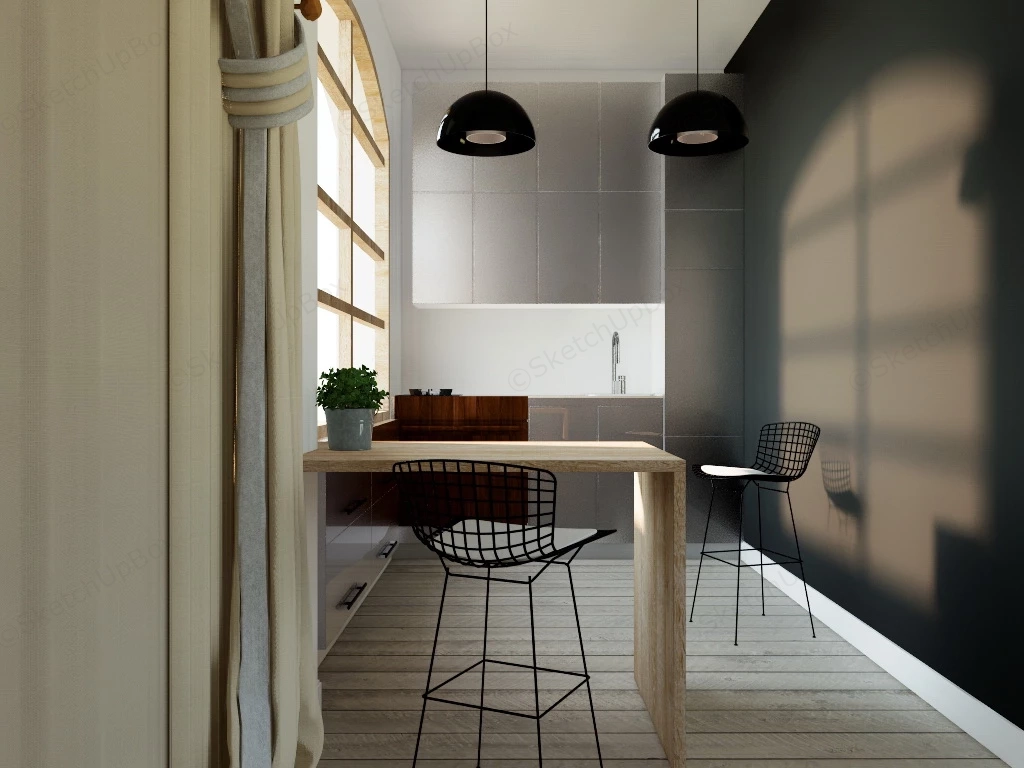 Tiny Apartment Kitchen sketchup model preview - SketchupBox