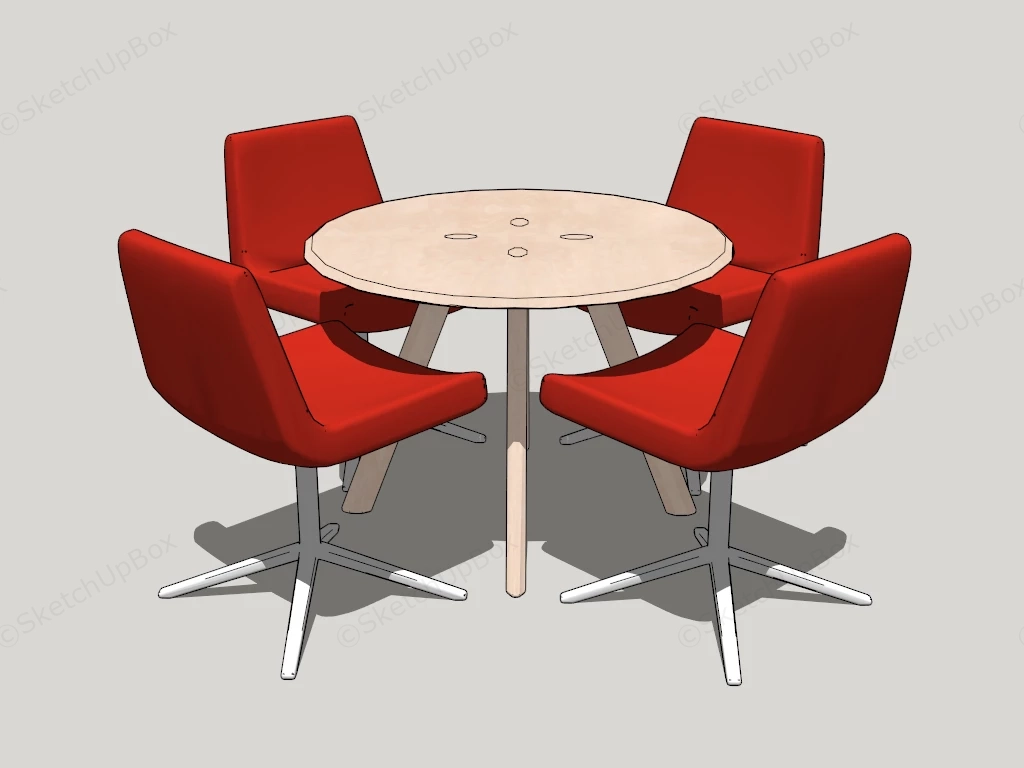 Leisure Table And Chair Set sketchup model preview - SketchupBox