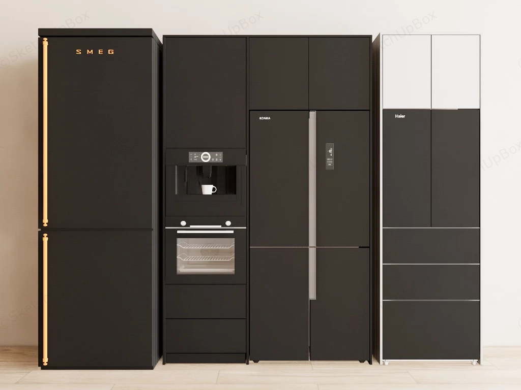 Built In Fridge Cabinet sketchup model preview - SketchupBox