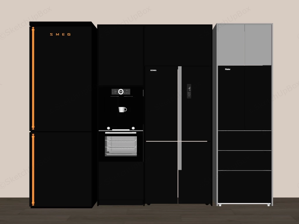 Built In Fridge Cabinet sketchup model preview - SketchupBox