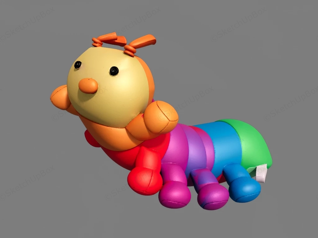 Caterpillar Soft Toy sketchup model preview - SketchupBox