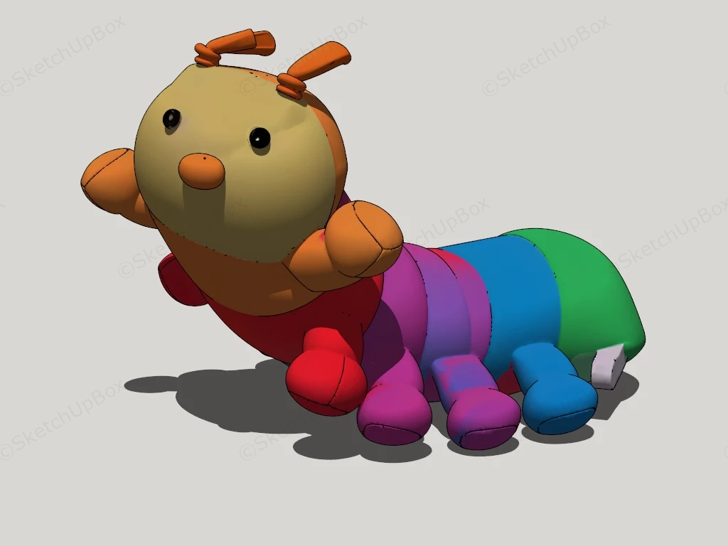 Caterpillar Soft Toy sketchup model preview - SketchupBox