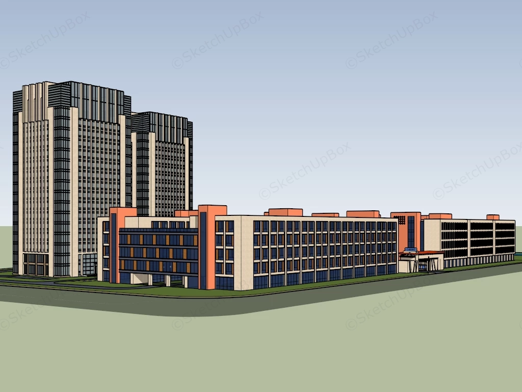 High Tech Industrial Park sketchup model preview - SketchupBox