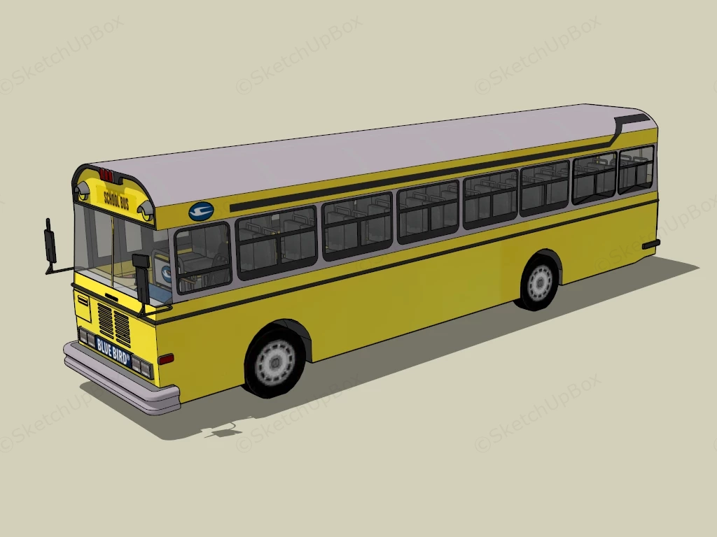 Yellow School Bus sketchup model preview - SketchupBox