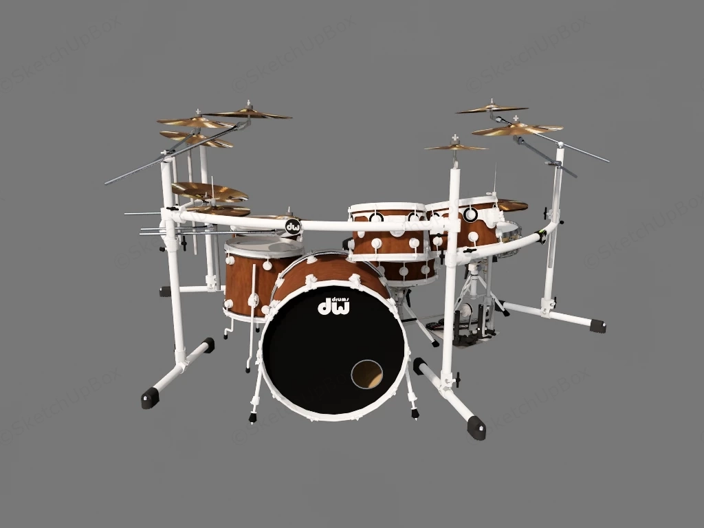 Dw Drum Set sketchup model preview - SketchupBox