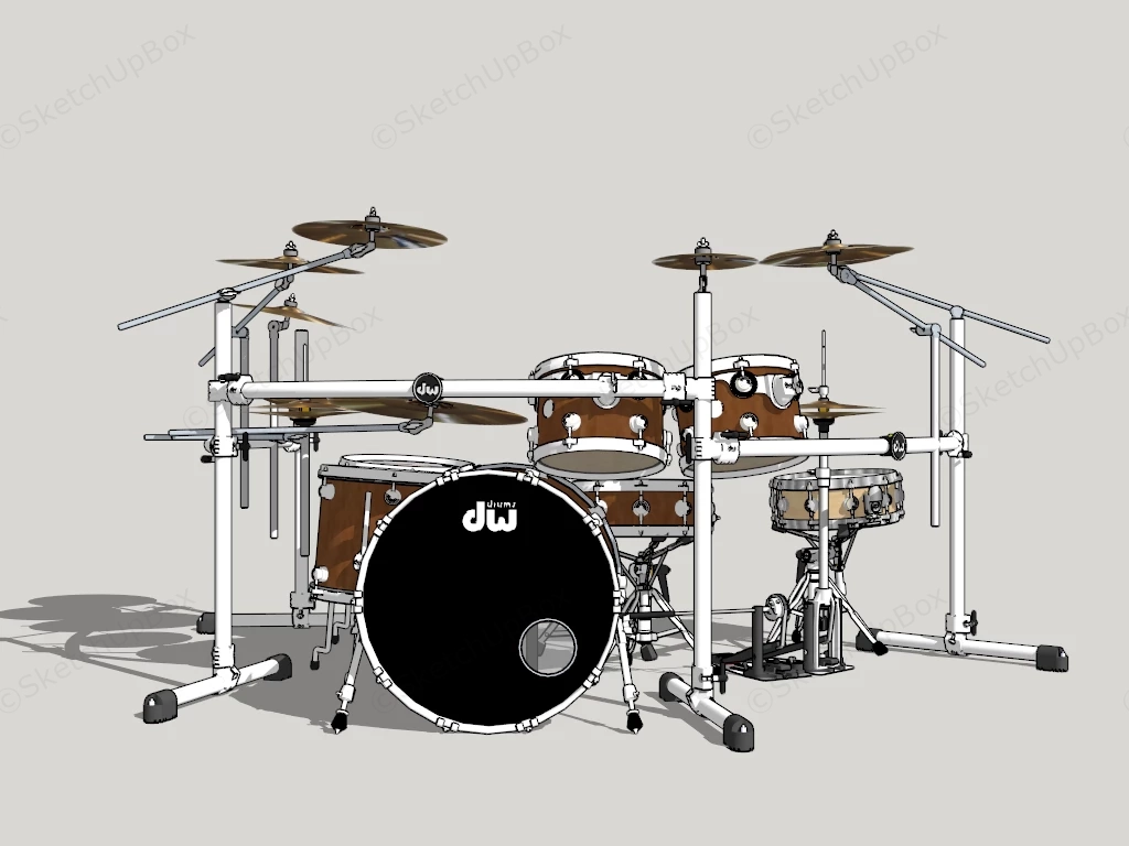 Dw Drum Set sketchup model preview - SketchupBox