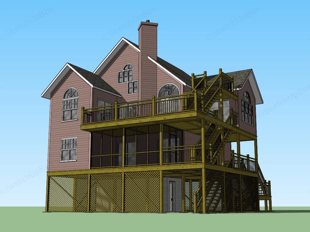 Multiple Family Dwelling sketchup model preview - SketchupBox