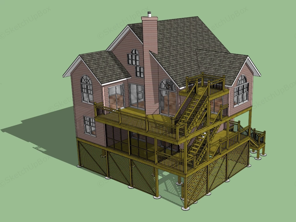 Multiple Family Dwelling sketchup model preview - SketchupBox