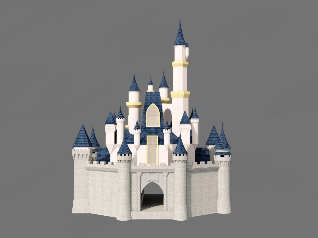 Cinderella Castle sketchup model preview - SketchupBox