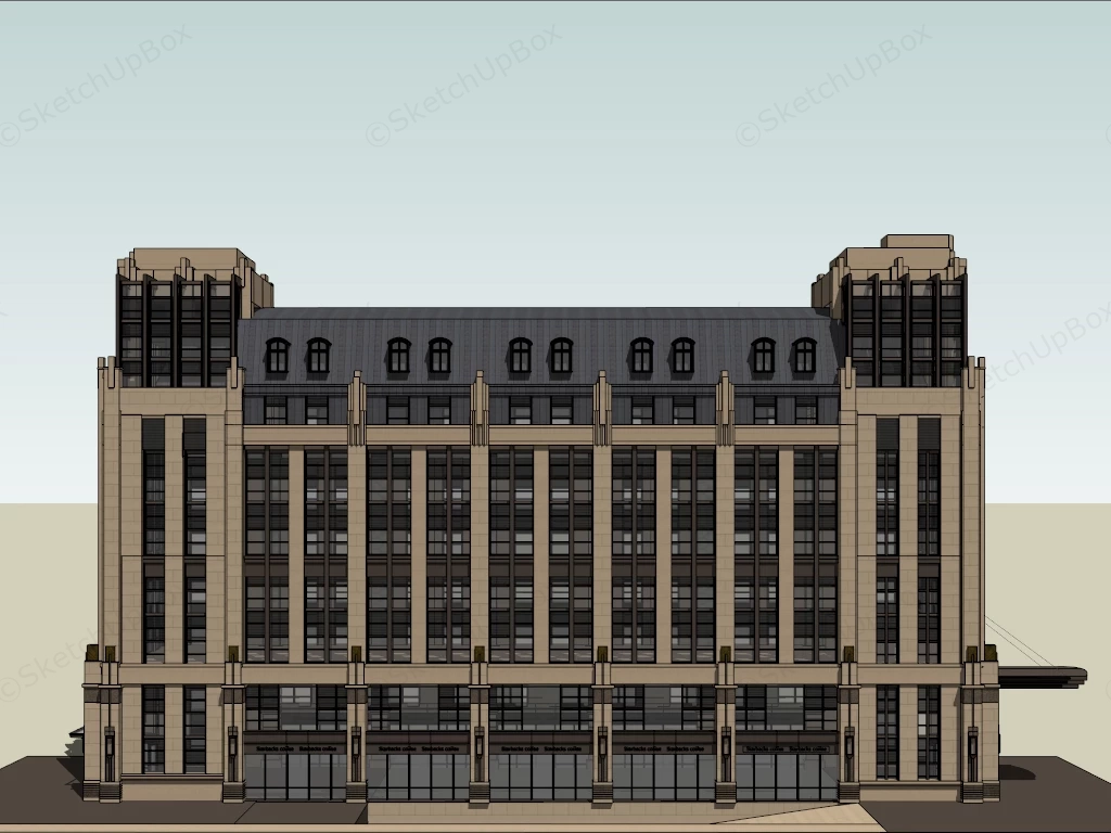 Art Deco Office And Retail Architecture sketchup model preview - SketchupBox