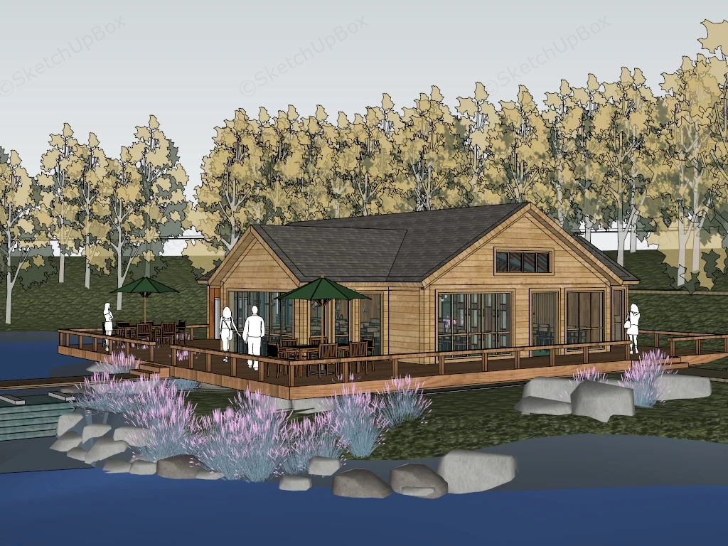 Lakeside Cafe sketchup model preview - SketchupBox