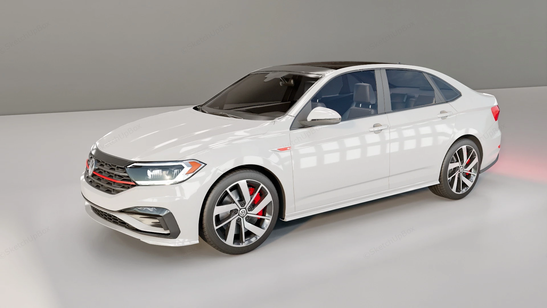 2021 Volkswagen Jetta Gli sketchup model preview - SketchupBox