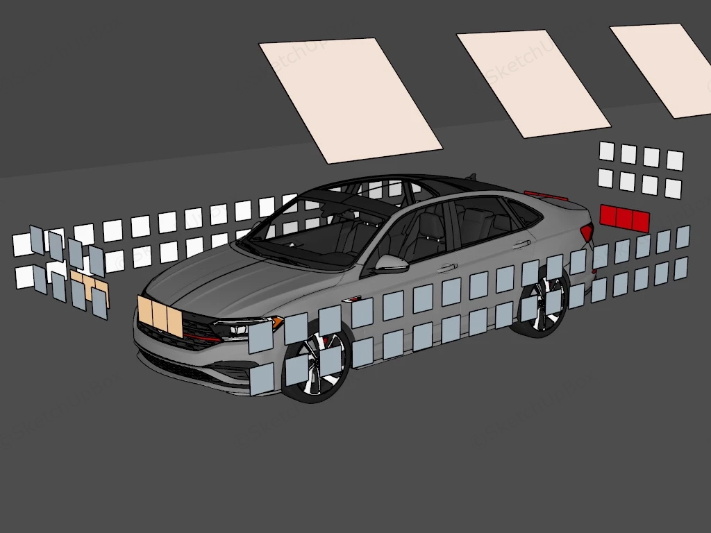 2021 Volkswagen Jetta Gli sketchup model preview - SketchupBox