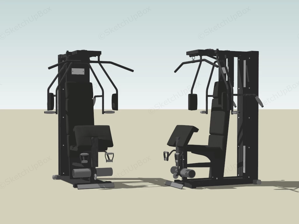 Multifunction Home Gym Equipment sketchup model preview - SketchupBox