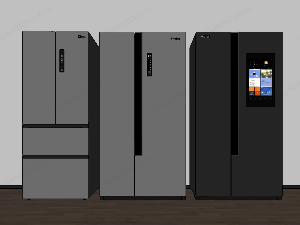 Modern Fridges sketchup model preview - SketchupBox