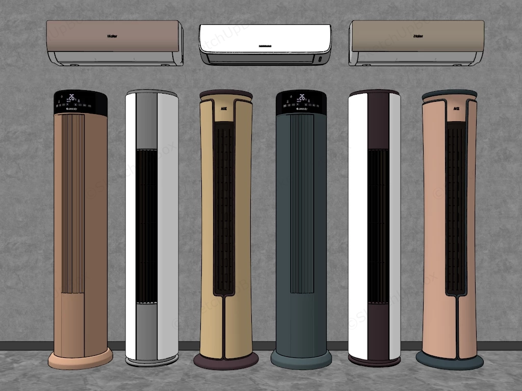 Floor Standing Air Conditioner Units sketchup model preview - SketchupBox