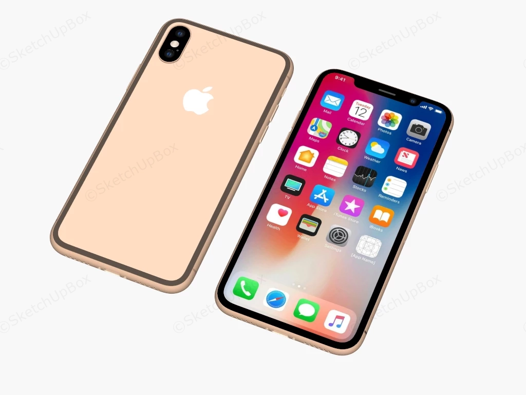 Apple IPhone X sketchup model preview - SketchupBox