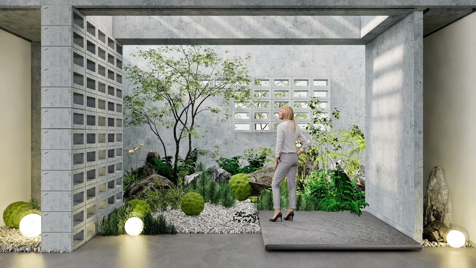 Indoor Garden Room Design sketchup model preview - SketchupBox