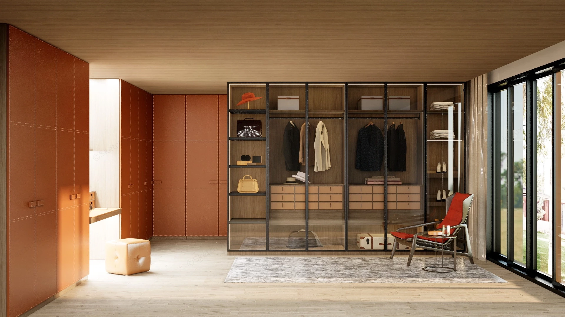 Dressing Room Closet Interior Design sketchup model preview - SketchupBox