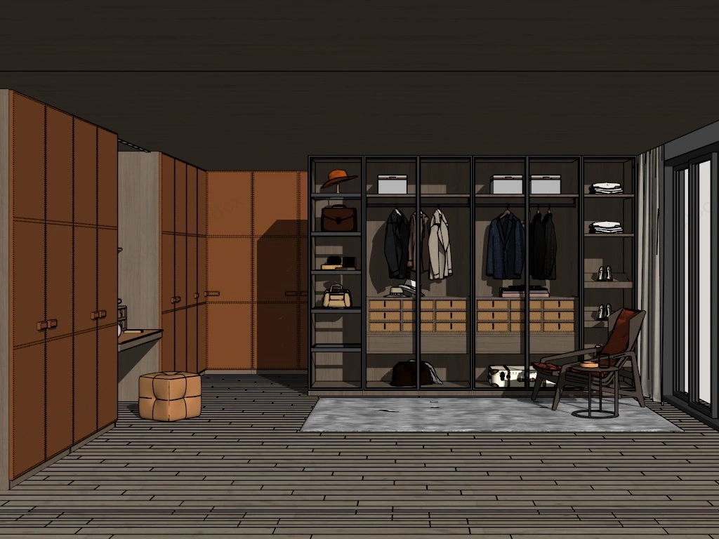 Dressing Room Closet Interior Design sketchup model preview - SketchupBox