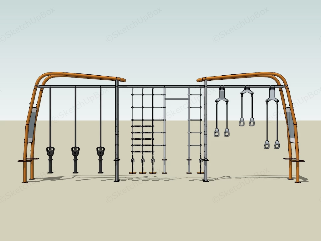 Outdoor Gym Equipment sketchup model preview - SketchupBox