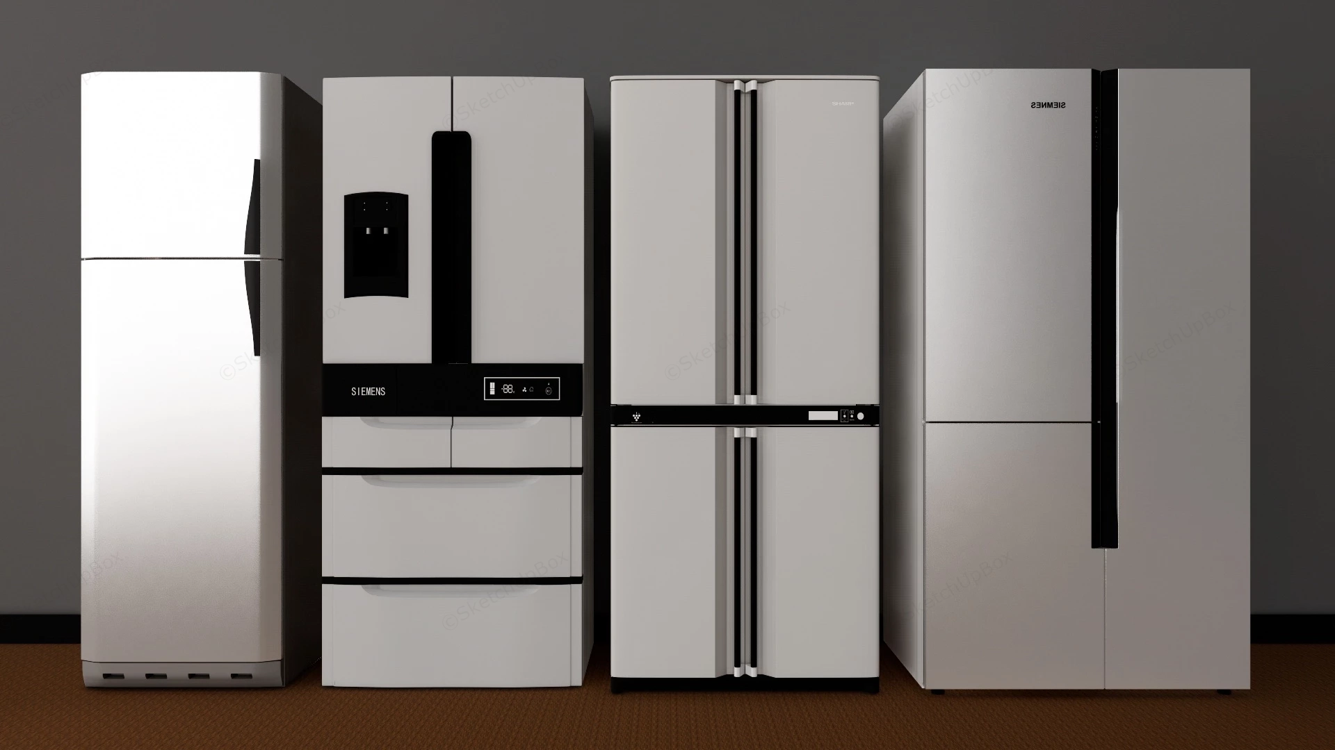 Residential Refrigerators sketchup model preview - SketchupBox