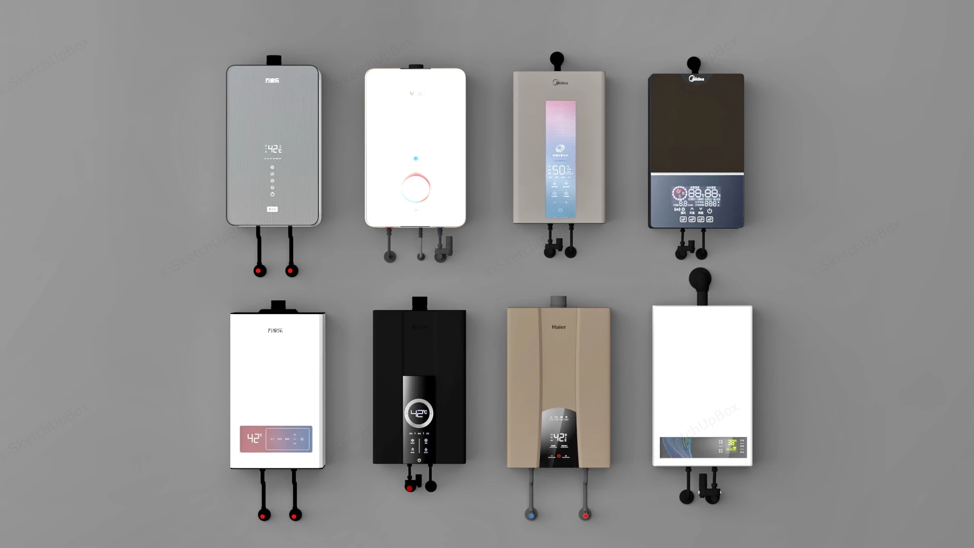 Instantaneous Gas Water Heaters sketchup model preview - SketchupBox