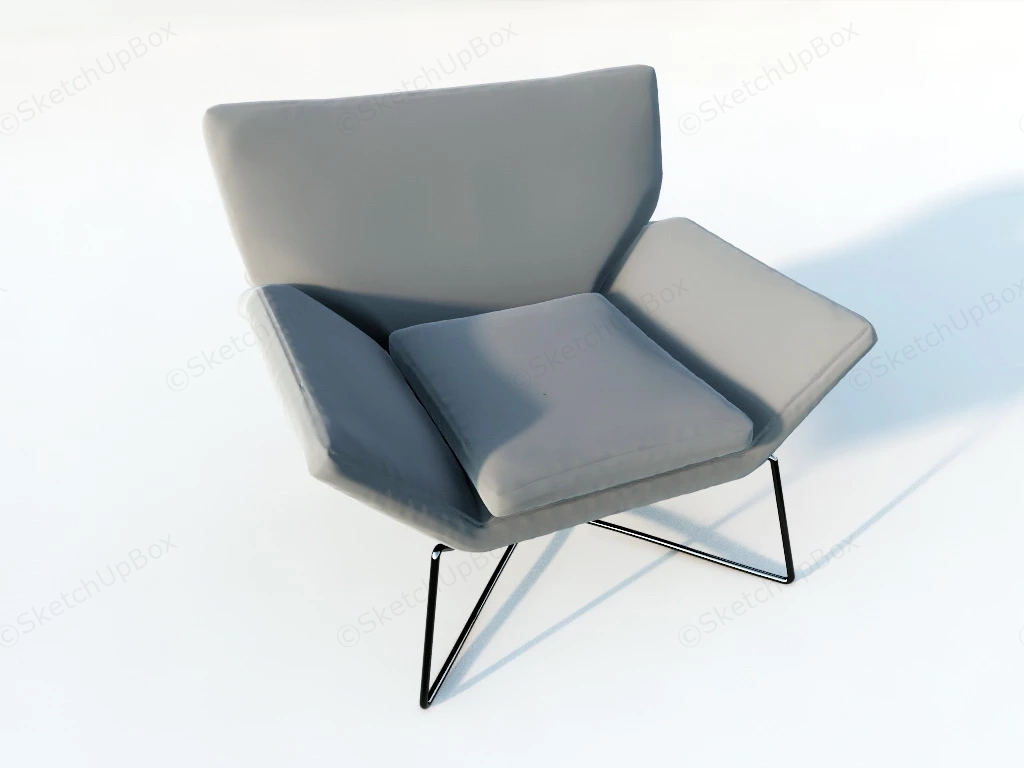 Modern Lounge Chair sketchup model preview - SketchupBox