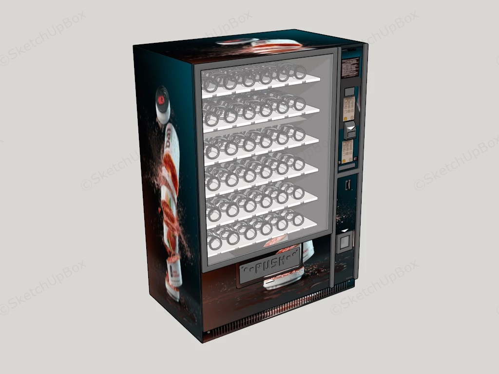 Full Service Vending Machine sketchup model preview - SketchupBox
