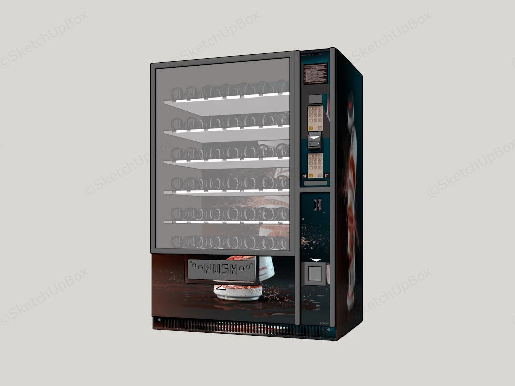 Full Service Vending Machine sketchup model preview - SketchupBox