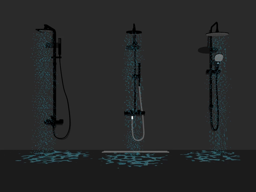 Shower Fixture Systems sketchup model preview - SketchupBox