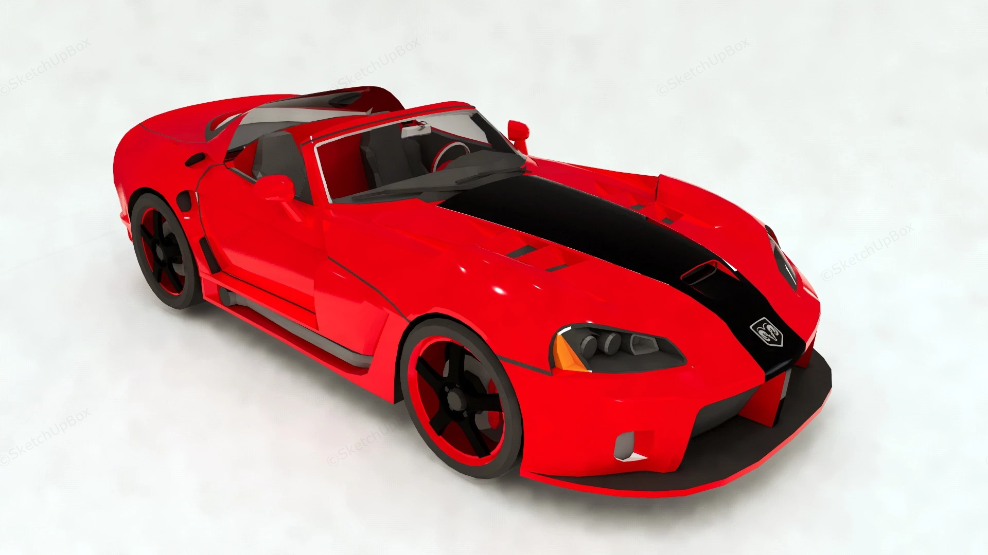 Dodge Challenger Convertible sketchup model preview - SketchupBox