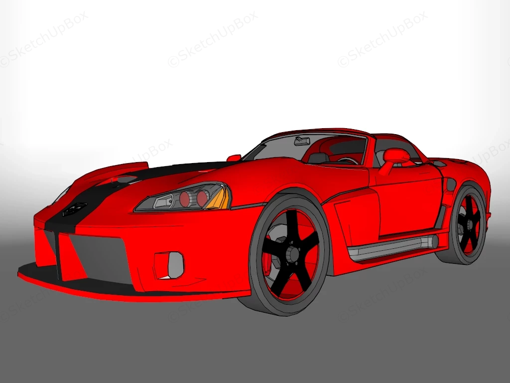 Dodge Challenger Convertible sketchup model preview - SketchupBox