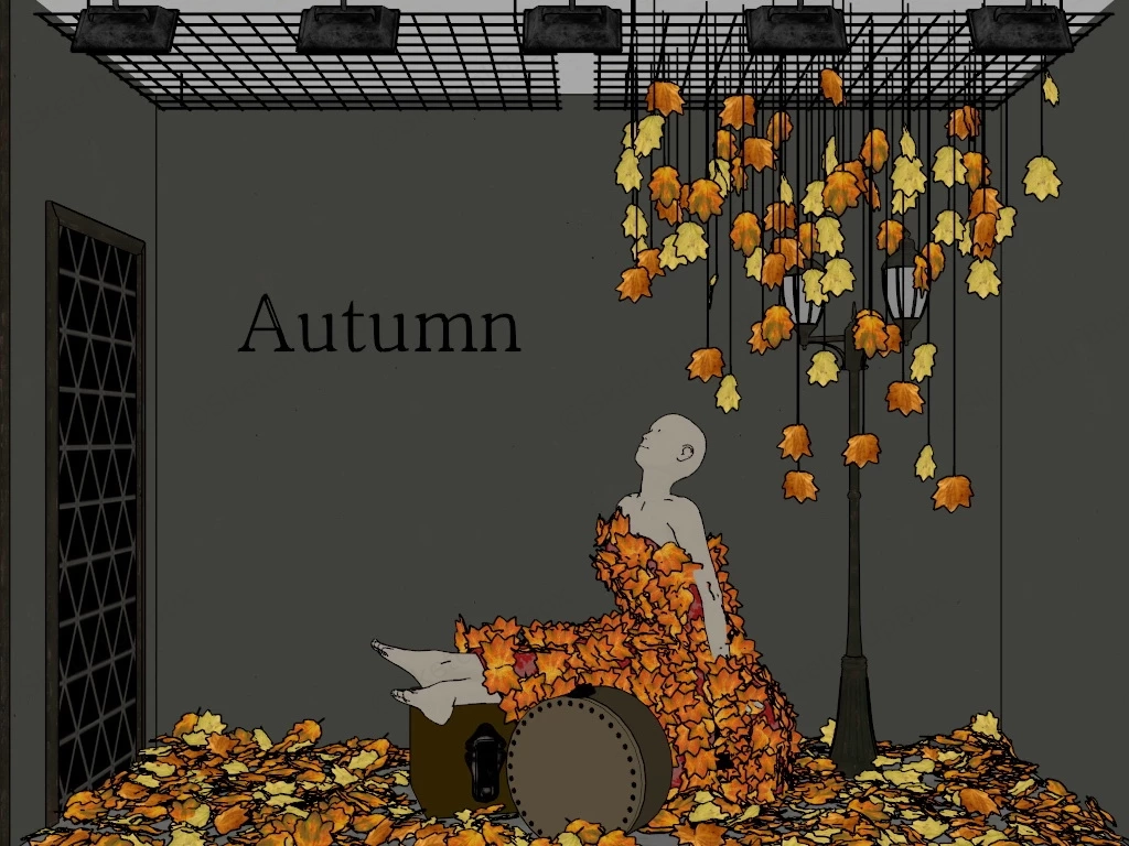 Autumn Shop Window Display sketchup model preview - SketchupBox