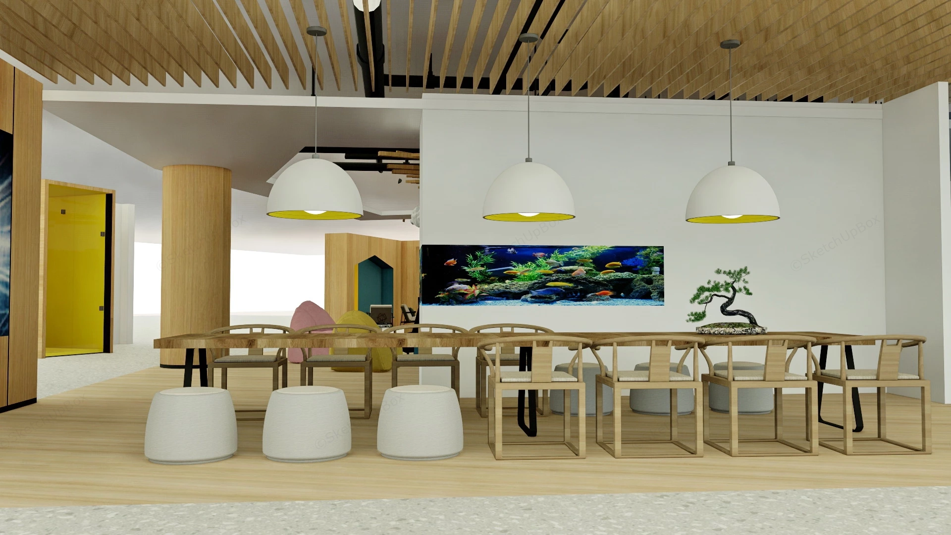 Office Break Area Design sketchup model preview - SketchupBox