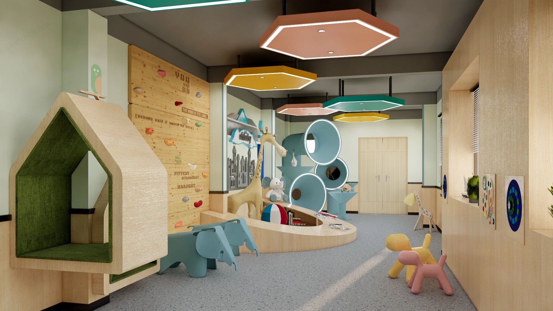 Community Child Care Center sketchup model preview - SketchupBox