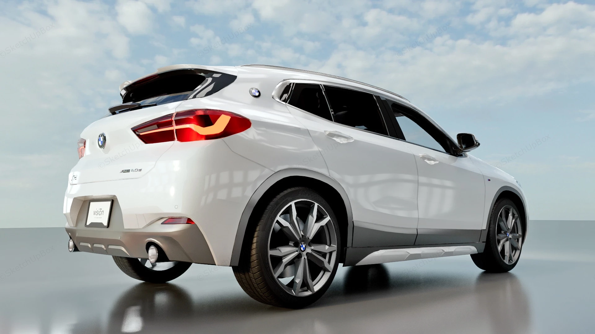 BMW X2 sketchup model preview - SketchupBox