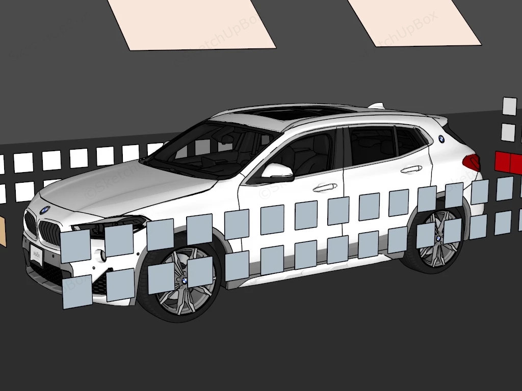 BMW X2 sketchup model preview - SketchupBox