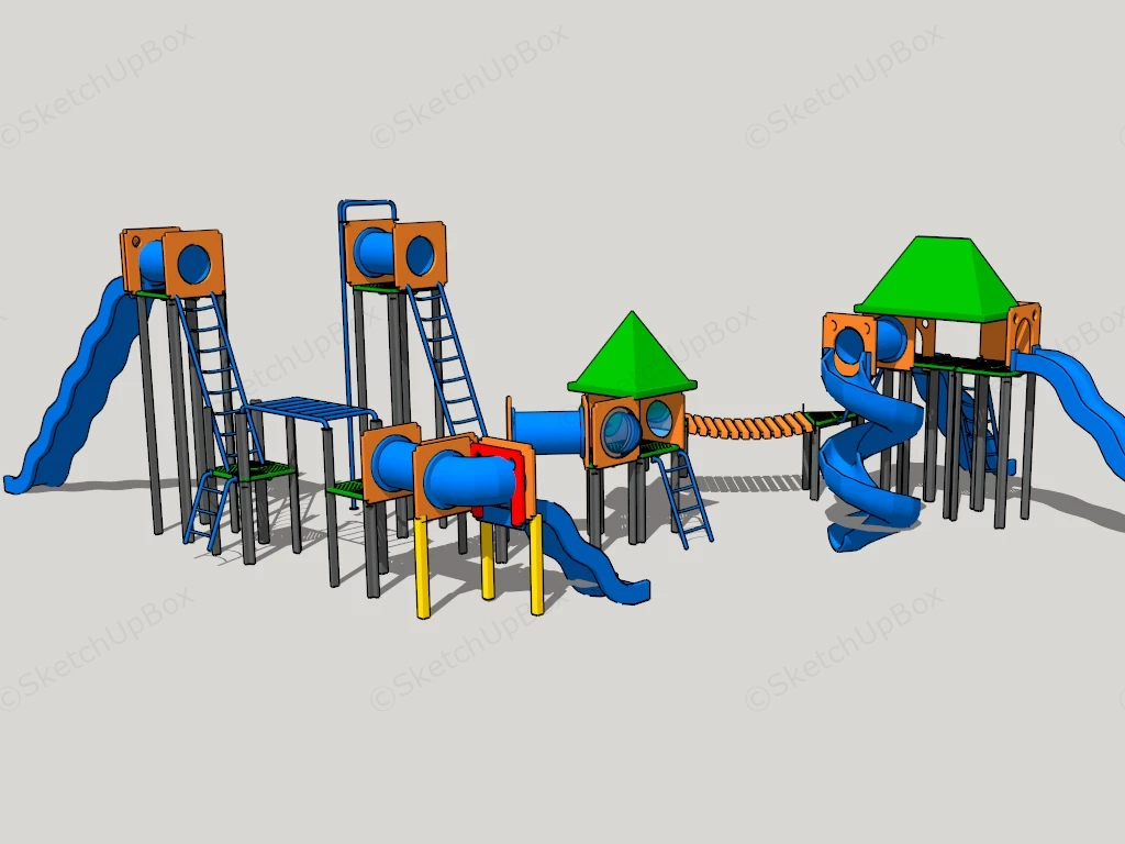 Playground Playset sketchup model preview - SketchupBox