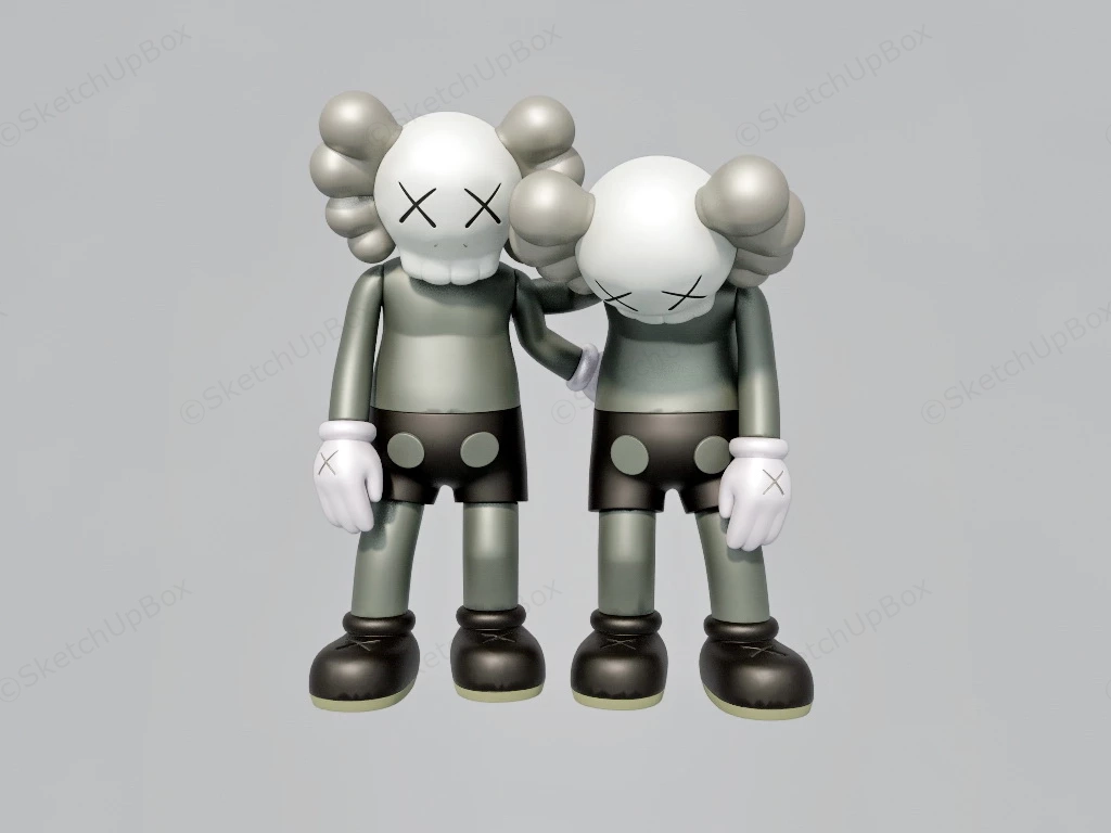 Kaws Action Figure sketchup model preview - SketchupBox