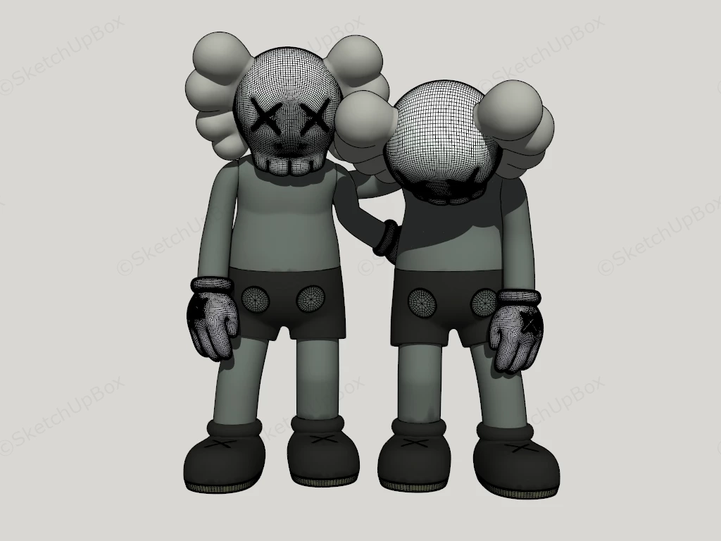 Kaws Action Figure sketchup model preview - SketchupBox