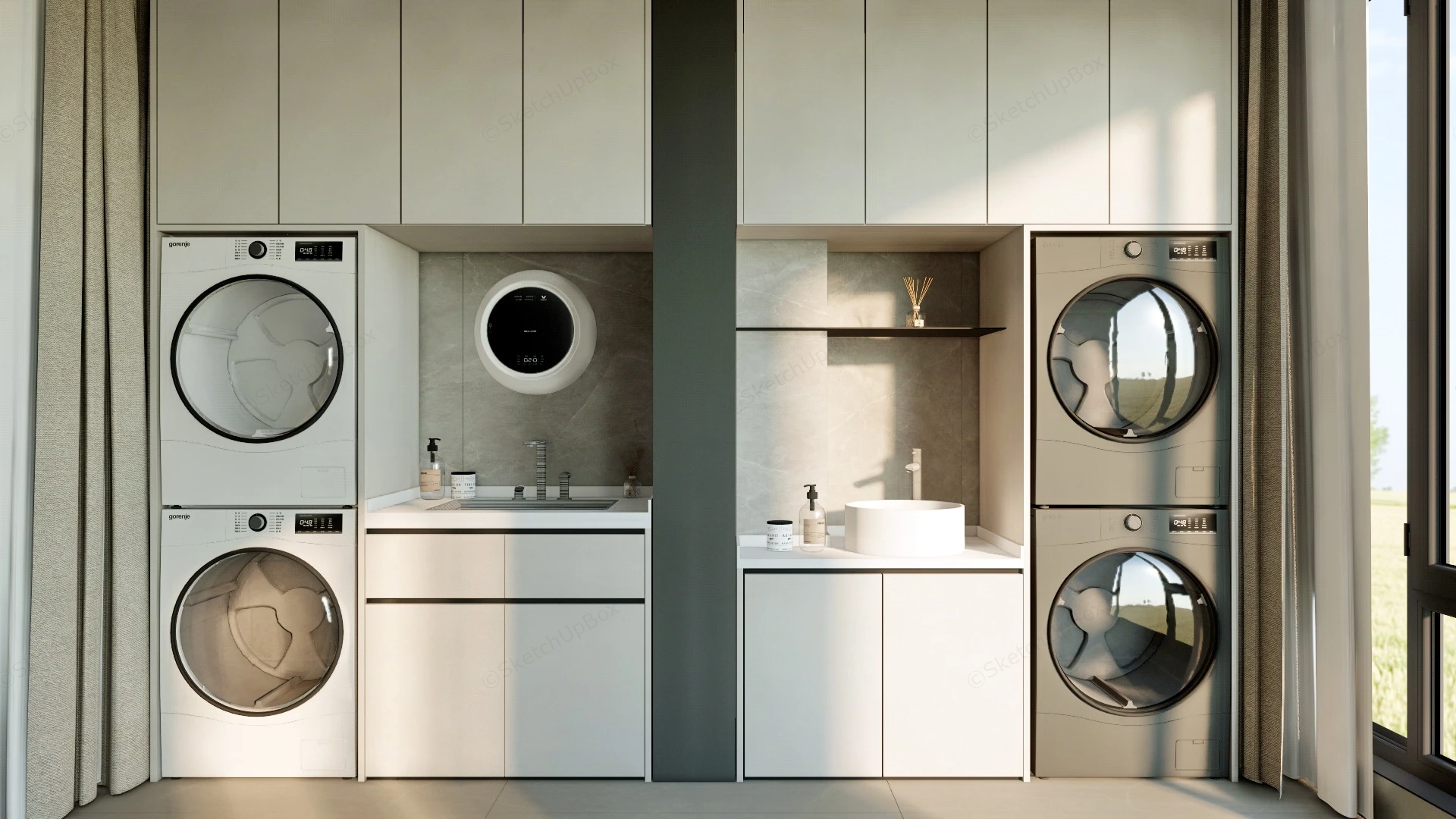 Modern Laundry Room Cabinets sketchup model preview - SketchupBox