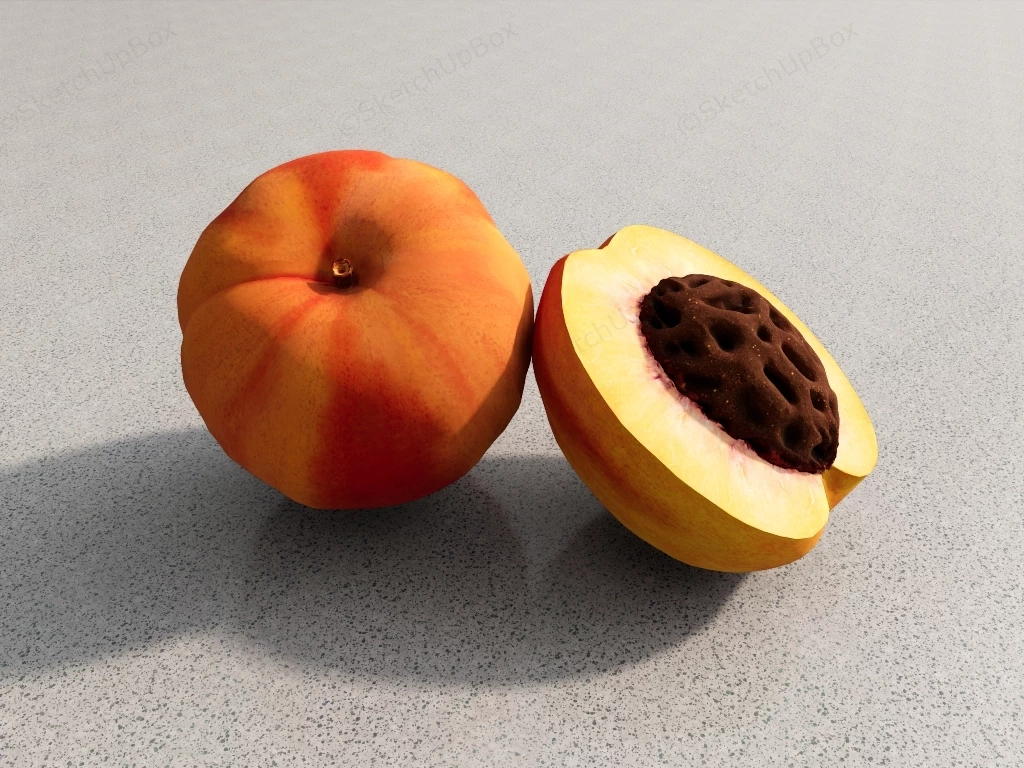 Peach Fruit sketchup model preview - SketchupBox