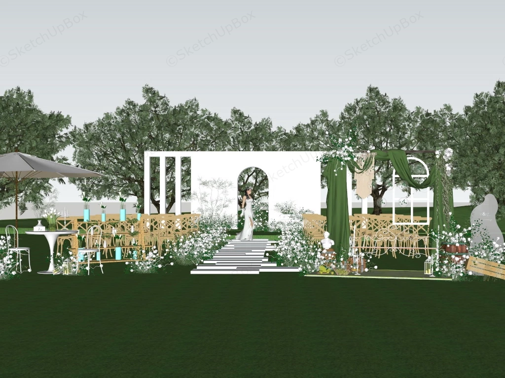 Outdoor Wedding Reception Venues sketchup model preview - SketchupBox